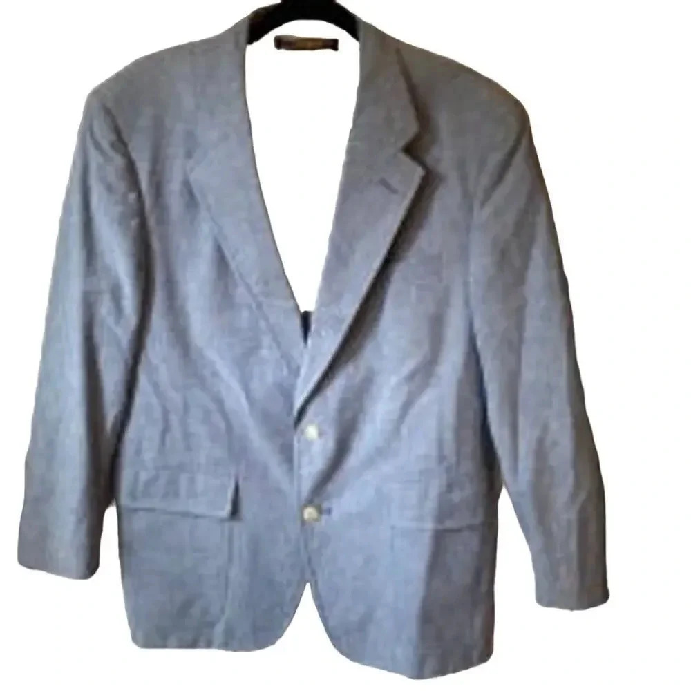 Brooks Brothers Y2K Light Blue 2 Button Sport coat Suit  Blazer Men Size 41R - Picture 2 of 9